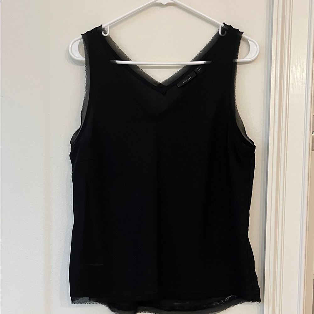 Halogen Black V-Neck Tank Top